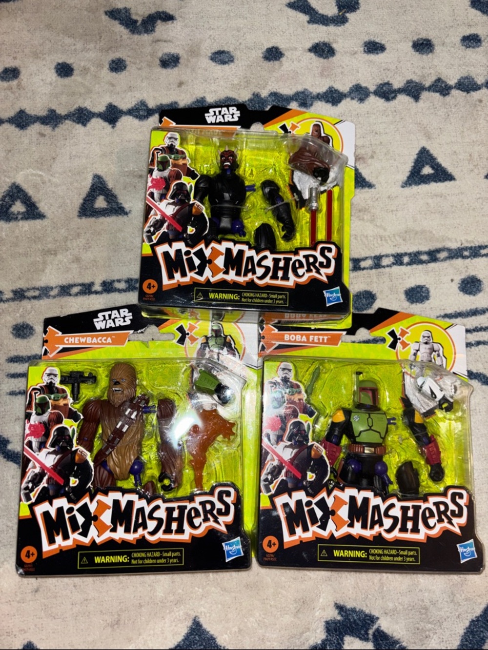 Star Wars Mix Mashers DARTH MAUL BOBA FETT CHEWBACCA!  Brand New!